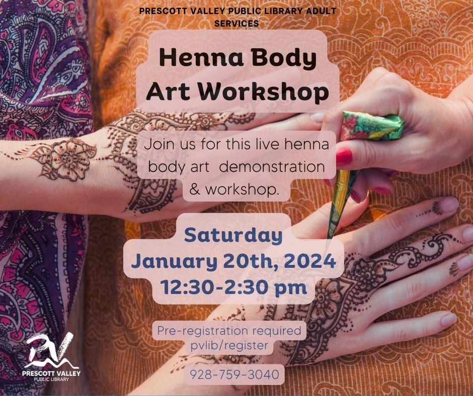 Henna Body Art Workshop January 20th 2024 In Person Program   JAN Henna Art Social 